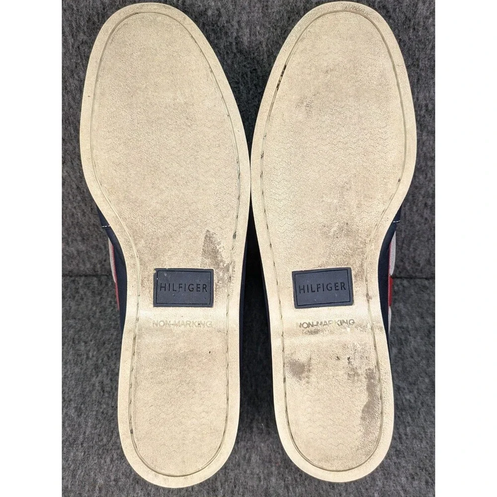 Tommy Hilfiger Bowman Boat Shoes Men 13 M Blue Red White Leather w/ Box